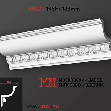 Cornices patterned plaster moldings K0221.145Nx123mm