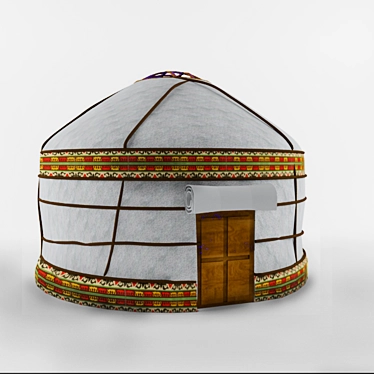Kazakh Yurt: Traditional Nomadic Shelter 3D model image 1 