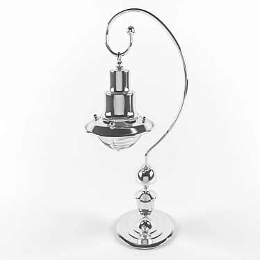 Vintage Gas Lantern Inspired Table Lamp 3D model image 1 