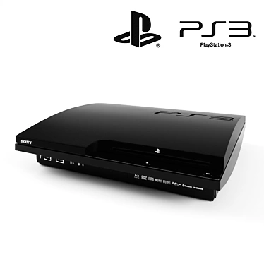 Title: Slim PlayStation 3: High-Polygon Model 3D model image 1 