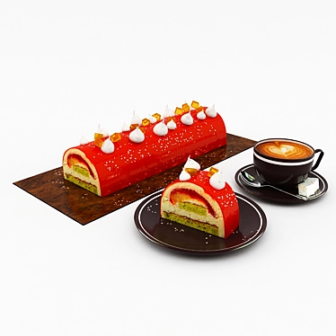 Grapefruit Mousse Log 3D model image 1 