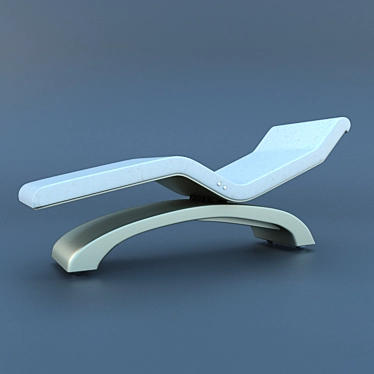 Heated Designer Deck Chair 3D model image 1 