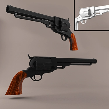 Confederate Spiller and Burr Revolver 3D model image 1 