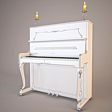 Elegant Petrof P118R1 Grand Piano 3D model image 1 