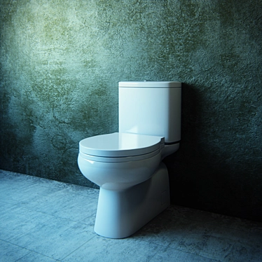 Sleek FlushAI Toilet 3D model image 1 