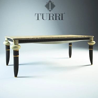 Elegant Turri Dining Table 3D model image 1 