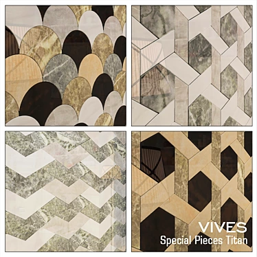 Vives Special Pieces Titan - Versatile Ceramic Floor Tiles 3D model image 1 