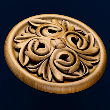 Elegant Rose Carving 3D model image 1 