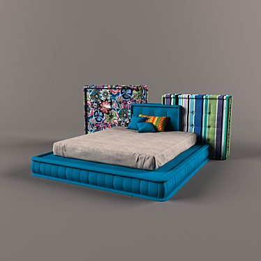 Elegant Mah Jong Bed 3D model image 1 