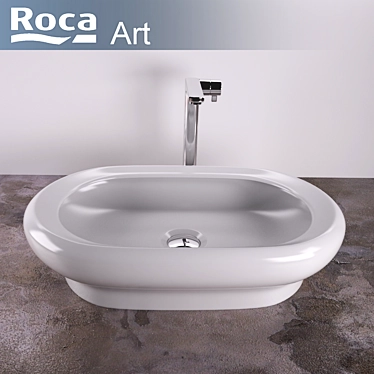 Sleek Ceramic Sink: Roca Art 3D model image 1 