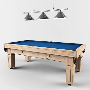 Marseille Steel Pool Table 3D model image 1 