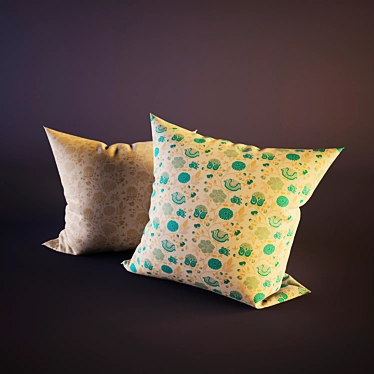 Textured Pillow Set 3D model image 1 