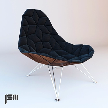 Modular Diamond Tiles Chair 3D model image 1 