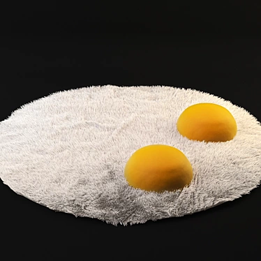 Cozy Egg Shaped Rug 3D model image 1 