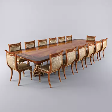 "Emergroup" Table & Chair Set 3D model image 1 