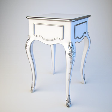 Elegant Fanteri Wooden Flower Stand 3D model image 1 