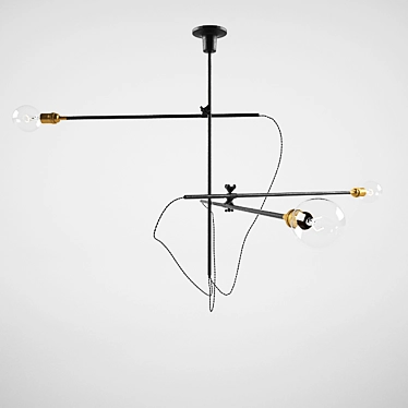 Industrial Elegance: The Workstead Chandelier 3D model image 1 