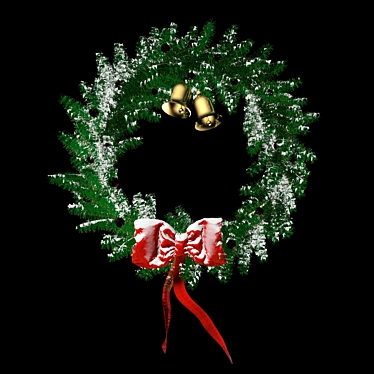 Festive Holiday Wreath 3D model image 1 