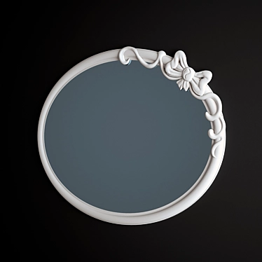 Elegant Italian Oval Mirror 3D model image 1 