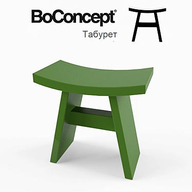 Shogun Stool: Contemporary Colorful Seating 3D model image 1 