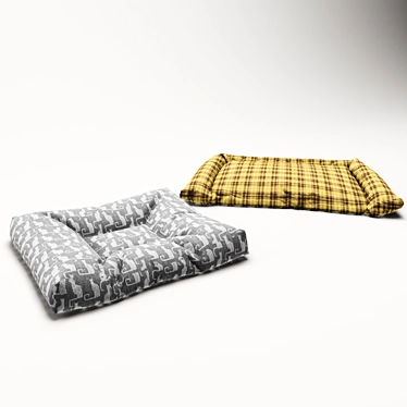 Cozy Pet Beds with Textures 3D model image 1 
