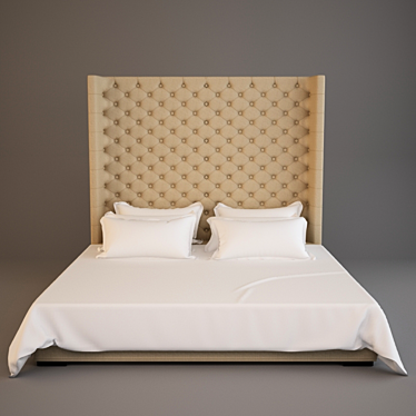 Thurman Low Bed: Stylish and Streamlined 3D model image 1 