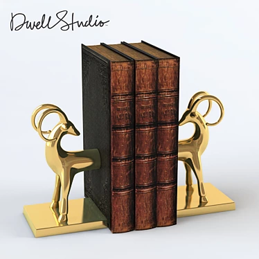 Bookends DwellStudio Gazelle Bookends - Elegant Brass Material
 Elegant Brass Bookends - DwellStudio Gazelle 3D model image 1 