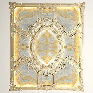 Forged Frame Stained Glass Ceiling 3D model image 1 