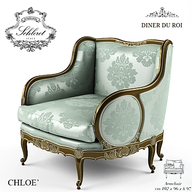 Regal Dining: CHLOE Armchair 3D model image 1 
