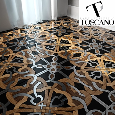 Title: Toscano Artisanal Modular Parquet 3D model image 1 