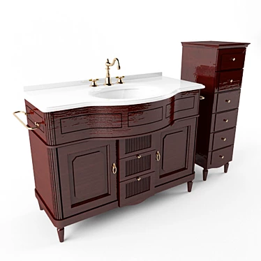 Classic Bathroom Furniture 3D model image 1 