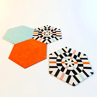 Colorful Modular Carpet Tiles: KinderGROUND 3D model image 1 