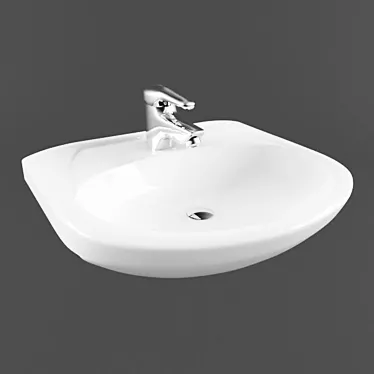 Sleek Epica 60 Washbasin 3D model image 1 