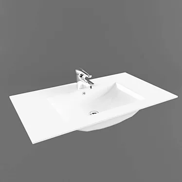 Lotos 825 Washbasin: Sleek & Stylish 3D model image 1 