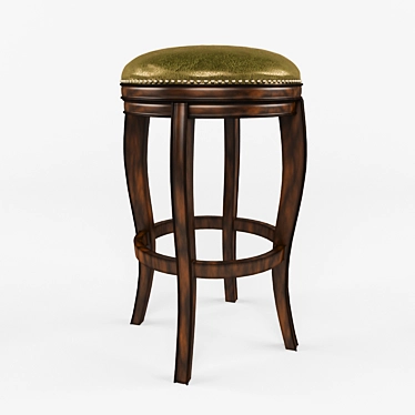 Vintage-inspired Wersal Stool: Classic Elegance for Your Bar 3D model image 1 