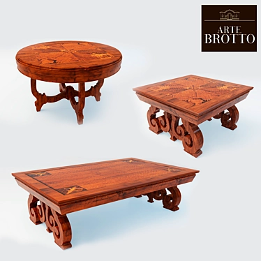 Classic Coffee Tables by Arte Brotto 3D model image 1 