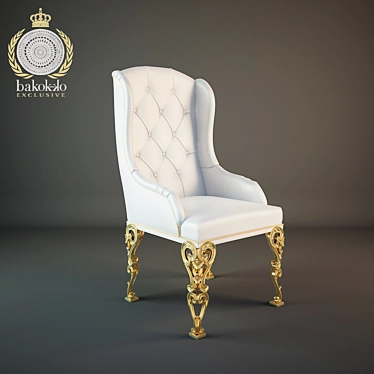 Elegant Capotavola Armchair by Bakokko 3D model image 1 