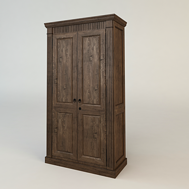 Elegant Classic Wardrobe 3D model image 1 