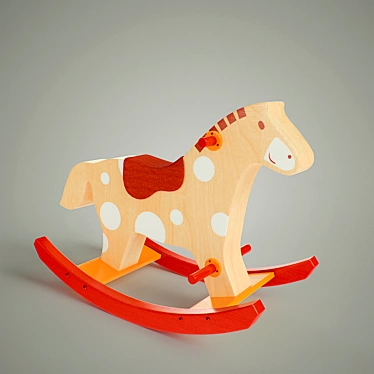 Premium Rocking Horse for Kids 3D model image 1 