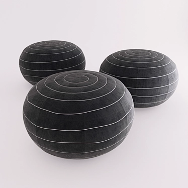 Italian Designer Pouf by Tacchini Italia 3D model image 1 