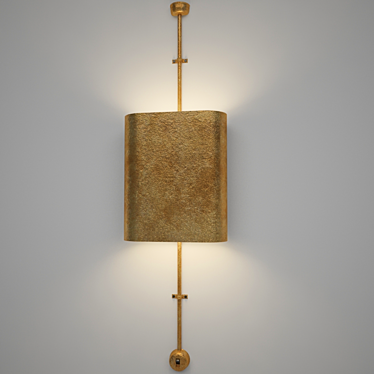 Elegant Brass Wall Sconces 3D model image 1 