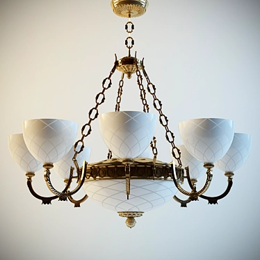 Elegant Reccagni Chandelier 3D model image 1 