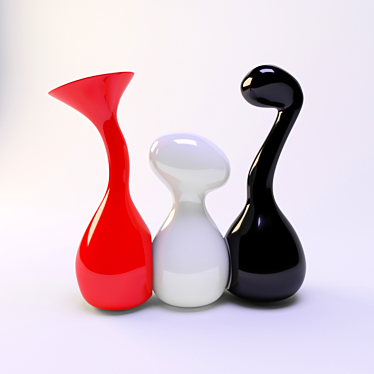 Title: Playful Skittles Ceramic Figurine 3D model image 1 