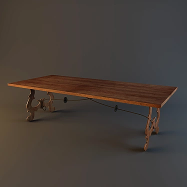 Elegant M&D Art Dining Table 3D model image 1 