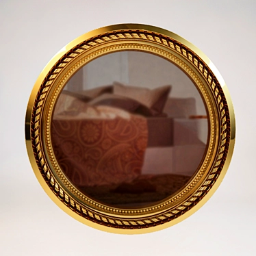Golden Mirror with Smooth Texture 3D model image 1 