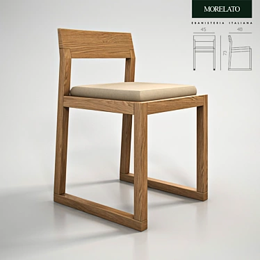 Morelato Burton Chair: Italian Elegance 3D model image 1 