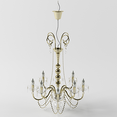 Elegant Crystal Chandelier 3D model image 1 