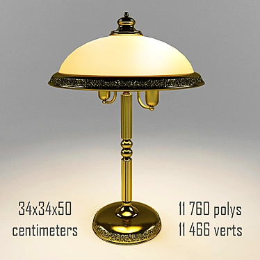 Elegant Gold Table Lamp 3D model image 1 