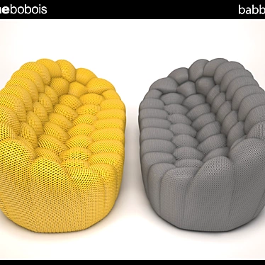  Stylish Comfort: Roche Bobois "Babble 3D model image 1 