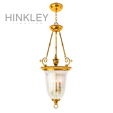 Elegant Cambridge Chandelier in Burnished Brass 3D model image 1 